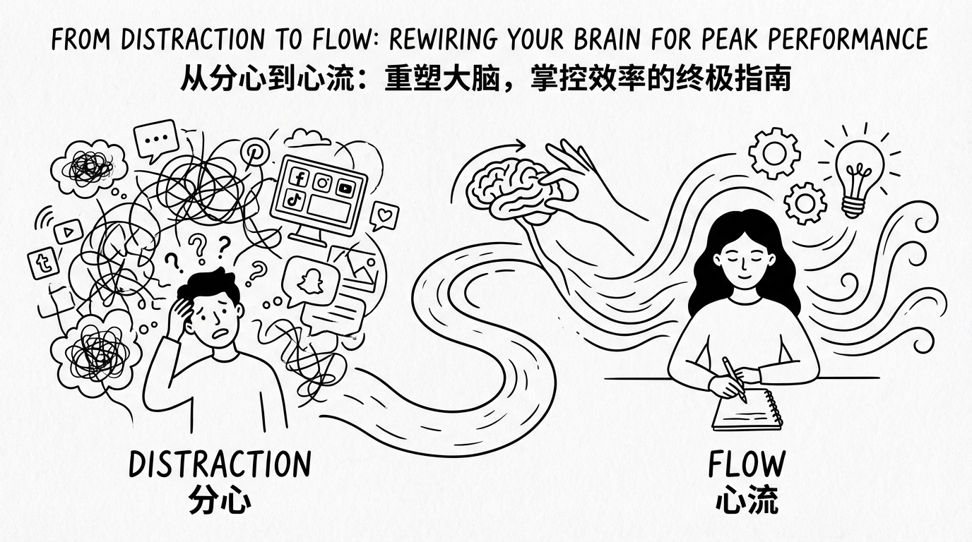 从分心到心流:重塑大脑,掌控效率的终极指南